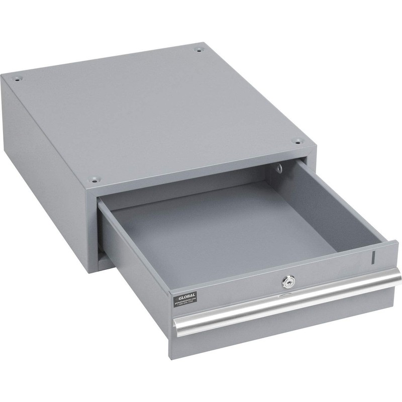 Global Industrial Stacking Workbench Drawer, Gray, 6"H