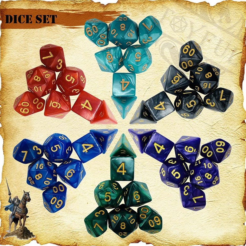 DND Dice Set 42 Pcs Polyhedral Dungeons and Dragons Role