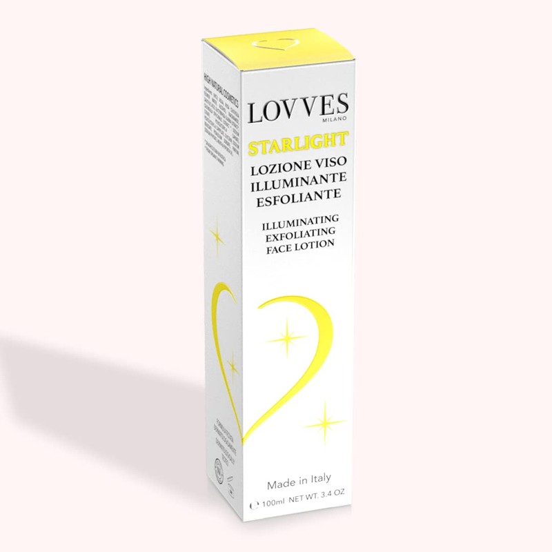 LOVVES Starlight Liquid Exfoliator, High Natural Cosmetics, Contrasts Impurities, Regenerating