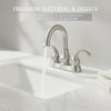 Alloy 4-inch Hot/Cold Double Handle Deck-Mounted Electroplated Modern Brushed Bathroom