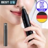Ruion Men's Essential Item Nose Hair Remover Portable Mini Organizer Noiseless Waterproof Travel Use, Matte Black / 루이온 남성필수템 코털 제거기 휴대용 미니 정리기 무소음 방수 여행용, 매트블랙