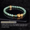 AROUROUA Fengshui Wealth Bracelet Green Real Jade Bracelets For Women