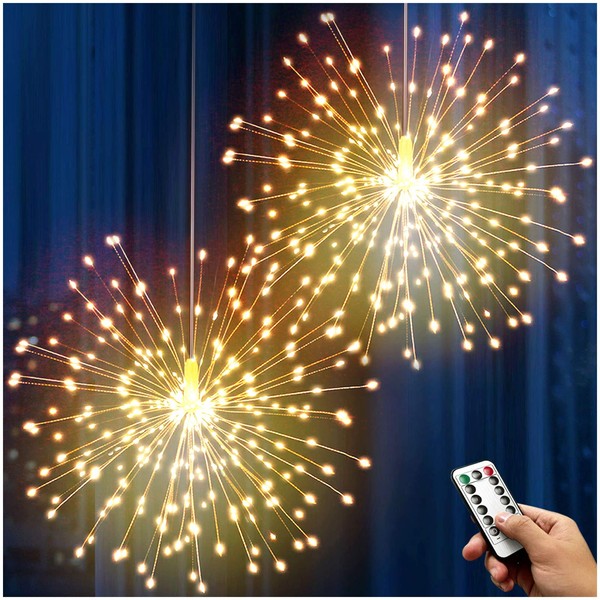DenicMic Firework Lights 200 LED Copper Wire Starburst Light, 8