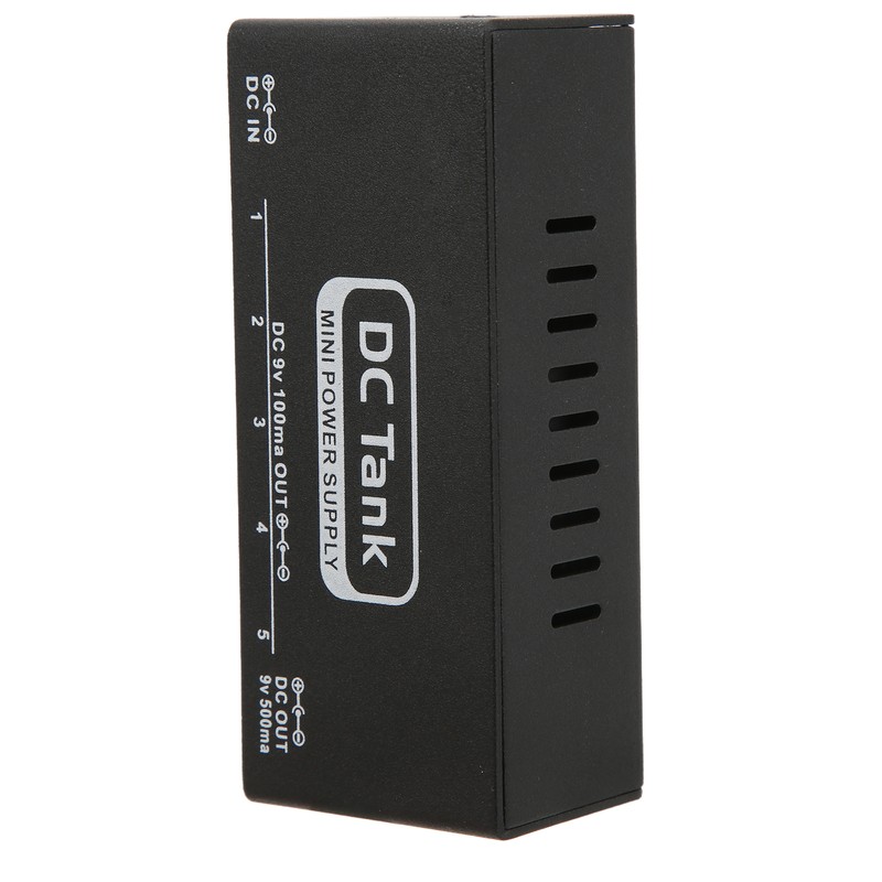 Pedal Power Supply 6 Isolated Outputs Metal Black Electric Equipment