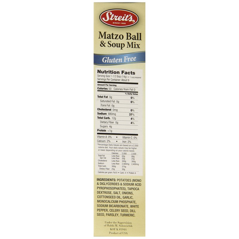 Streit's Gluten Free Matzoh Ball Mix and Soup Mix, 4.5