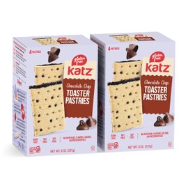 Katz Gluten Free Chocolate Chip Toaster Pastries. Breakfast Foods Snacks. Free of Dairy, Peanuts, Tree Nuts, and Sesame, No Artificial Color. Kosher. 8oz (2pk)