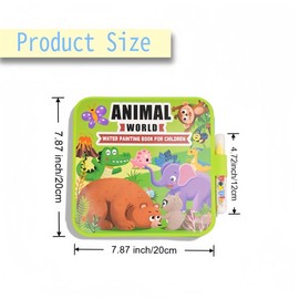 Magic Reusable Water Painting Kit,Outdoor Family Friends Children Summer Fun,Best Birthday Party Favors Travel-Friendly Art Craft Gift for Kids - Color: ANIMAL WORLD 1 PC
