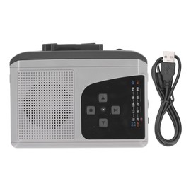 Portable Cassette Player Recorder Built in Microphone Speaker 2 AA Battery USB Power Supply AM FM Radio Cassette Player