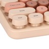 Keyboard Mouse Combo, 104 Keys Retro Round Key Keyboard, Cute
