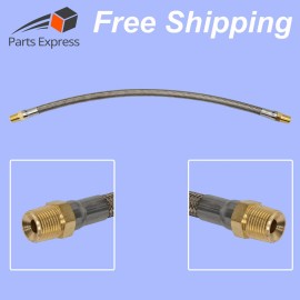 DUCO® PTFE STEAM HOSE w/SS BRAIDED FOR PRESSING MACHINES (3/8" MALE x MALE, 22" LONG)