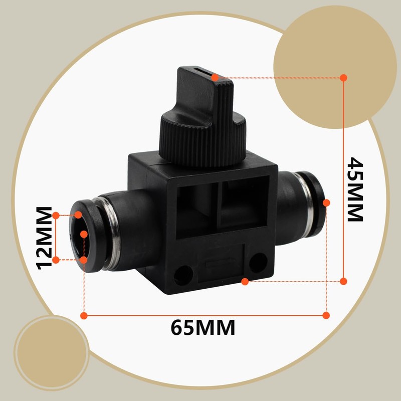 Bwintech 2 Pcs 12 mm Hose AD Air Flow Control