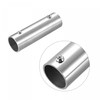 uxcell Rail Pipe Fitting 2-Way 100mm Length 202 Stainless Steel