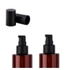 2Pcs 120ML/4OZ Brown Lotion Pump Bottle with Black Press Pump