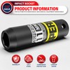 Aiourx 1/2” Drive Impact Socket, 11 mm Deep Socket, Metric,