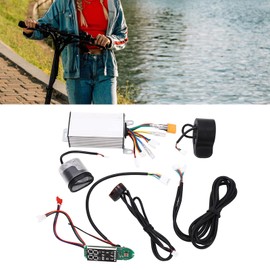 36V 350W Electric Scooter Controller, Electric Scooter Controller Kit Electric Scooter Parts with Circuit Board Thumb Throttle for Safe Cycling
