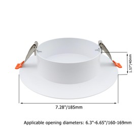 Crapyt Ceiling Hole Cover Plate, 7.28"/185mm Diameter ABS Wall Mount