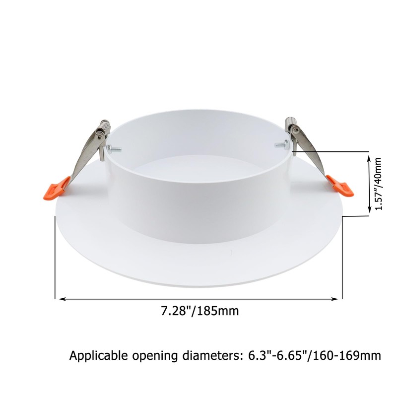 Crapyt Ceiling Hole Cover Plate, 7.28"/185mm Diameter ABS Wall Mount