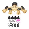 G3/4 4‑Way Water Hose Splitter Garden Hose Adapter Watering Connector