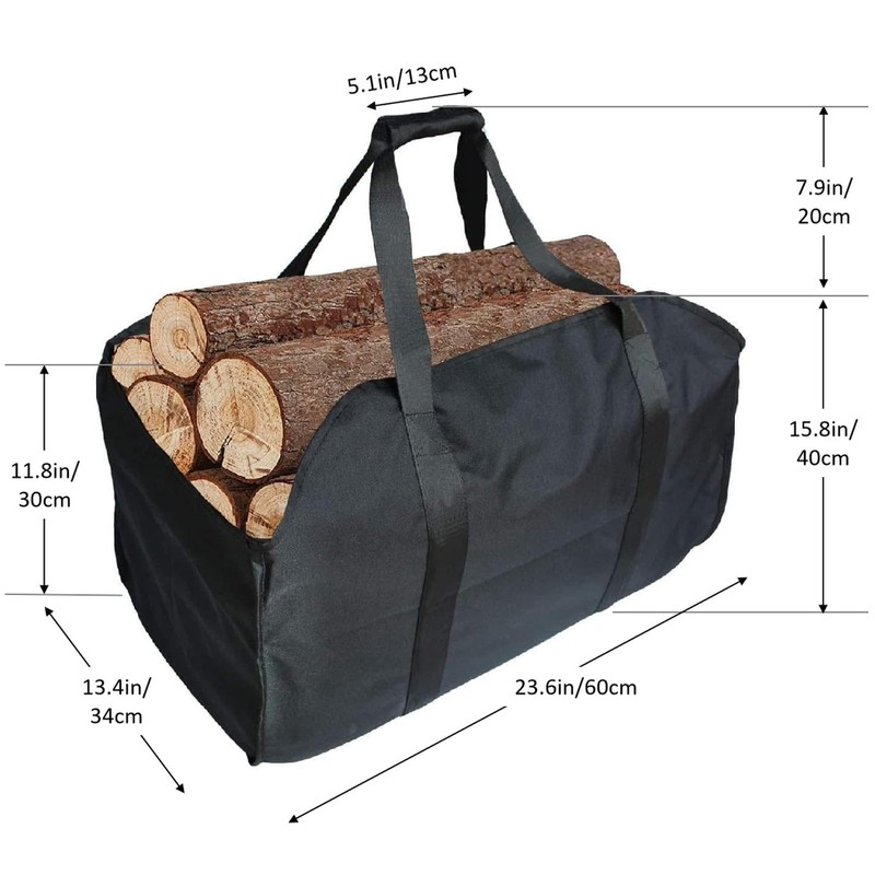 Premium Firewood Bag, Made of Polyester, Portable Firewood Basket, Foldable