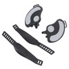 2PCS Exercise Bike Pedals with Straps PP PVC Stainless Steel