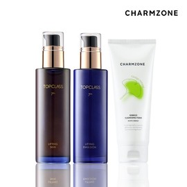 Charmzone Top Class Lifting 3-Piece Basic Set (Skin 1 + Emulsion 1 + Ginkgo Foam 1), 1 Set / 참존 탑클래스 리프팅 3종 기초세트 (스킨1+에멀전1+징코폼1), 1세트