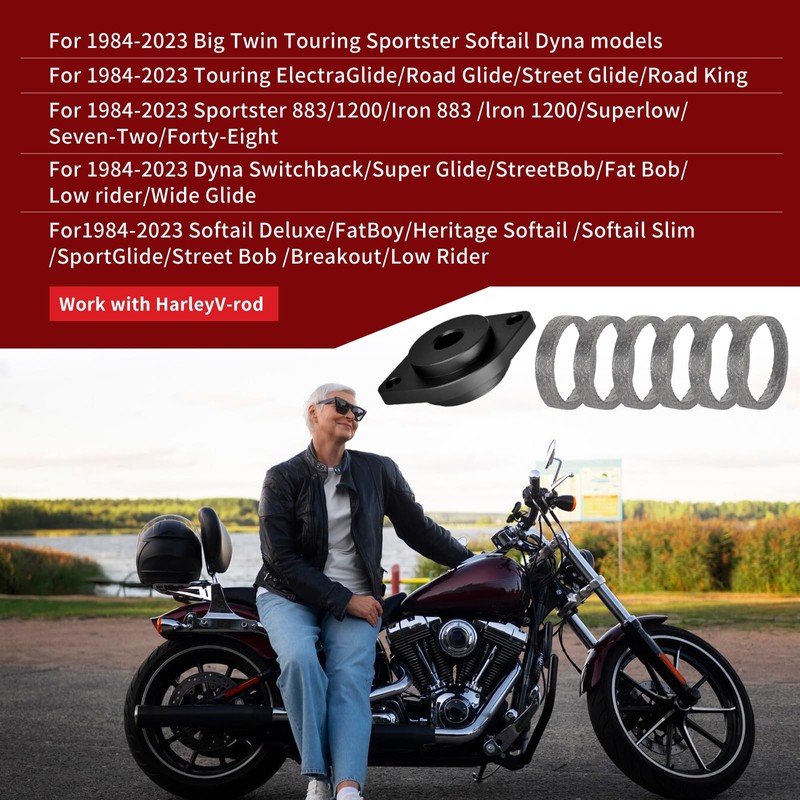 YOSOPP Harley Exhaust Gasket Seal Tool and Tapered Gasket -