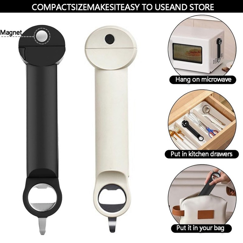 2PCS Adjustable Stainless Steel Bottle Opener, 2.5–9.5cm Multi-Function Can Opener