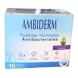 Toallitas Húmedas Antibacterial Ambiderm C/160pz ( 10 Cajas)