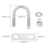 sourcing map Round U-Bolts, 4 Sets 40mm(1.57") Inner Width 69mm