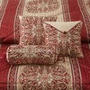 LANCO MODERN LIFESTYLE California King Comforter Set, Wine Gold Medallion