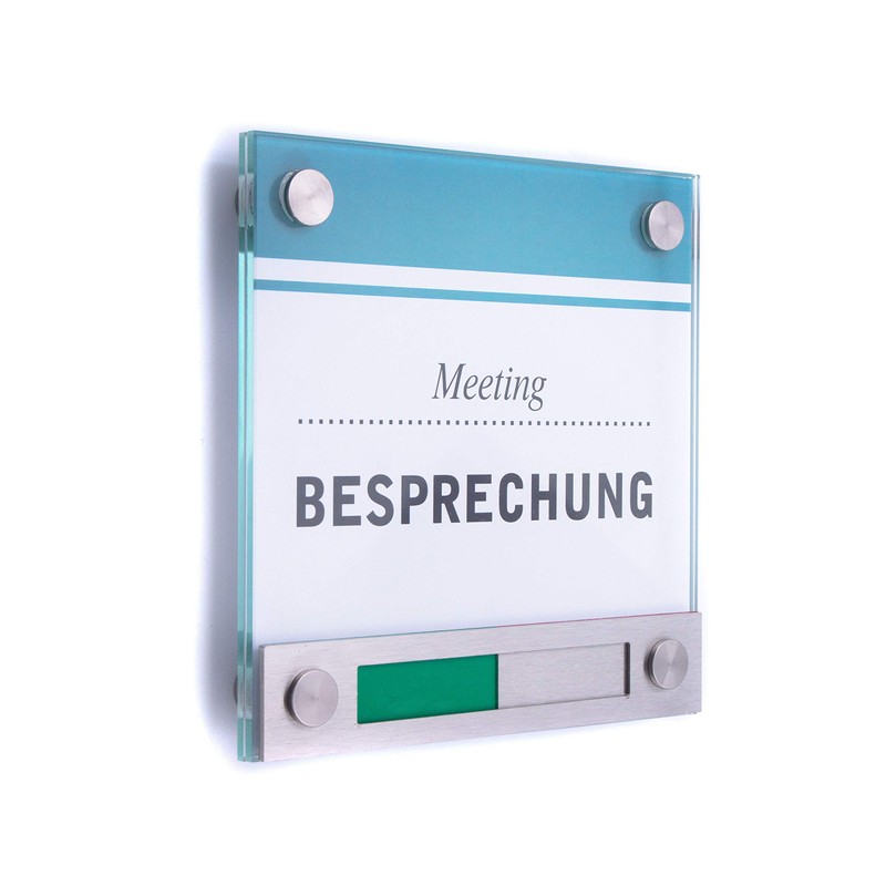 Logistic Sign System Vitrum 150/150 Door Sign with Red/Green Indicator