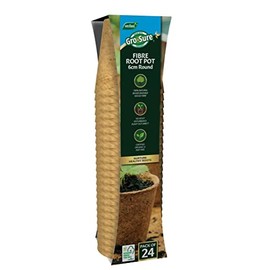 Gro-sure Fibre Pots Round 6cm 24pk Propagation kit, Brown