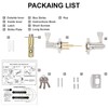 Brigligh High-Security Stainless Steel Door Handle with Lock and Key,