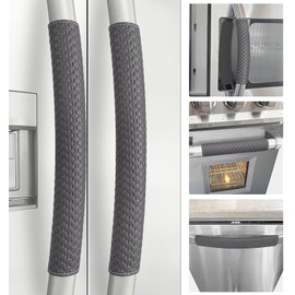 Refrigerator Door Handle Covers, 5 PCS, Performance Appliance Handle Covers, Non-Slip Fridge Door Handle Covers, Keep Your Kitchen Clean, Microwave Oven Dishwasher door Handle Protectors(Carbon Black)