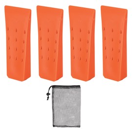 QUARKZMAN Plastic Felling Wedge Pack of 4 ABS Plastic Forestry Wedge 152 mm Splitting Wedge for Wood Plastic Wedges Felling Wedge with Bag for Impact Wrench Felling Wedges Forest Accessories Forest