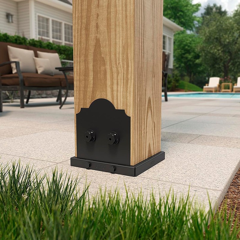 Ozco Laredo Sunset Lite 6x6 Post Base Kit, Includes Decorative