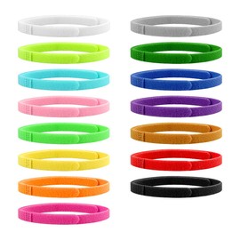 Jagowa 15 Colors Newborn Puppy Collars Soft Adjustable Puppy ID Bands Whelping Collars for Identifying Puppy Kitten