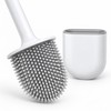 Long Handle Toilet Brush for Bathroom Cleaning – Wall-Hanging Silicone
