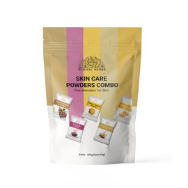 Hebhac Herbs Skin Care Combo: Sandalwood, Multani Mitti, Kasthuri Manjal, Rose Petal & Orange Peel Powder | Natural & Preservative-Free
