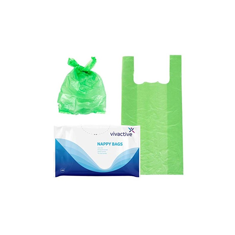 Vivactive Extra Large Incontinence Nappy Disposal Bags - 100 Pack,