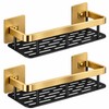 2pcs Aluminum Alloy Bathroom Shower Shelf – No-Drill Shampoo Rack