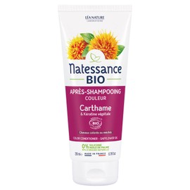 Natessance - Colour Conditioner - Organic Safflower & Vegetable Keratin - Certified Organic Cosmos Organic - 200ml Tube