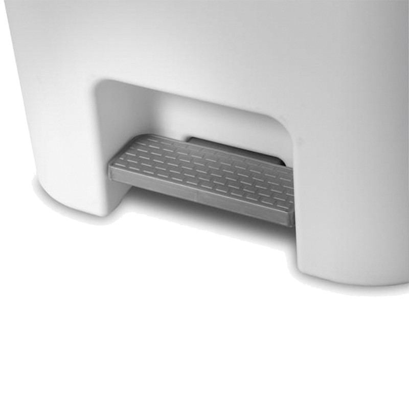 Sterilite 11.9 Gallon Rectangular Step On Kitchen Plastic Indoor Wastebasket