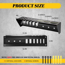 Otoolling Pressure Washer Gun Holder Foam Cannon Holder Wall Mount Foam Cannon Holders Storage Rack Car Wash Accessories Organizer for Wand Nozzle Tips Storage Rack Pressure Washer Part Accessories