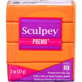 Premo Sculpey Light-Weight Professional Crafting Clay, Orange