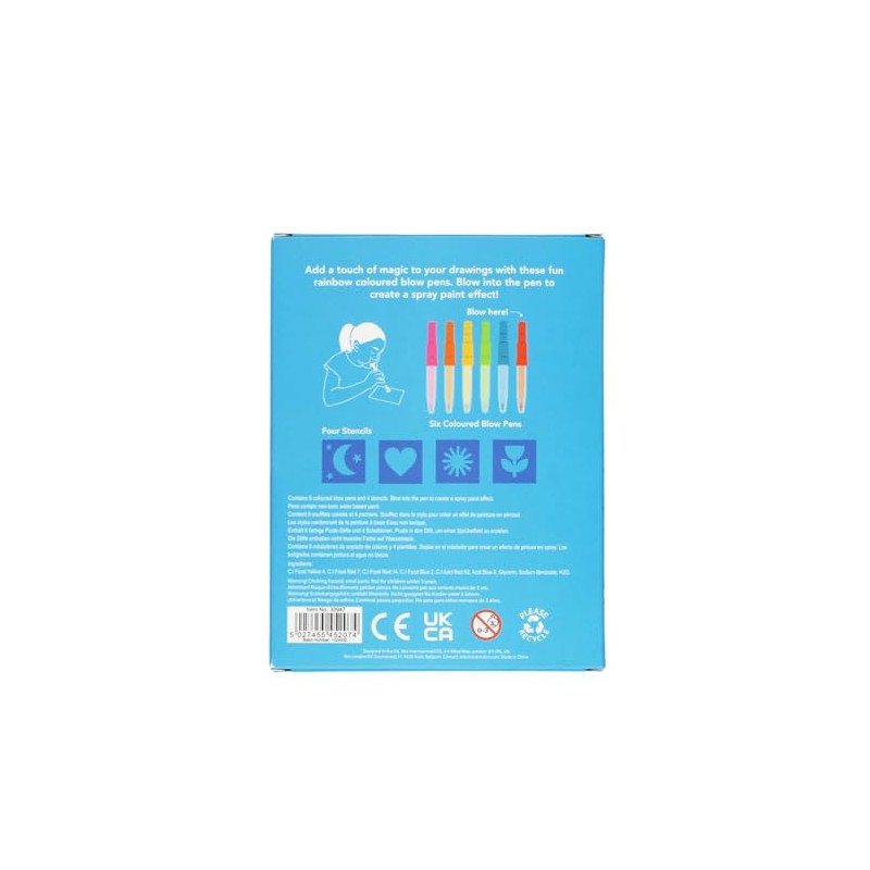Rex London Magic rainbow coloured blow pens