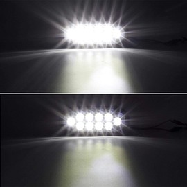 Partsam 2Pcs 6 Inch Oval White Led Trailer Lights 10 Diodes Smoke Lens Grommet and Pigtails Submersible 12V Sealed for RV Trucks, 6 Oval led Reverse Lights, 6 Oval led Back up Lights