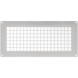 Repa Market 25 x 12 cm White Galvanized Steel Rectangular Crawling Air Vent Grille - Inlet Outlet Vent Protector - Universal Metal Air Supply Exhaust Protector - Durable Duct Grille