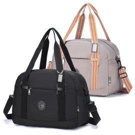 BAGZY Wizzair Vueling Eurowings Travel Bag Hand Luggage Bag 40 x 30 x 20 cm 25 L Foldable Weekender Sports Bag Small Waterproof Suitcase Hand Luggage Bag for Aeroplane Hospital Bag Men Women, Khaki +