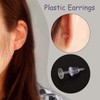 400 Pcs Clear Earrings, Plastic Earrings Clear Ear Pins and